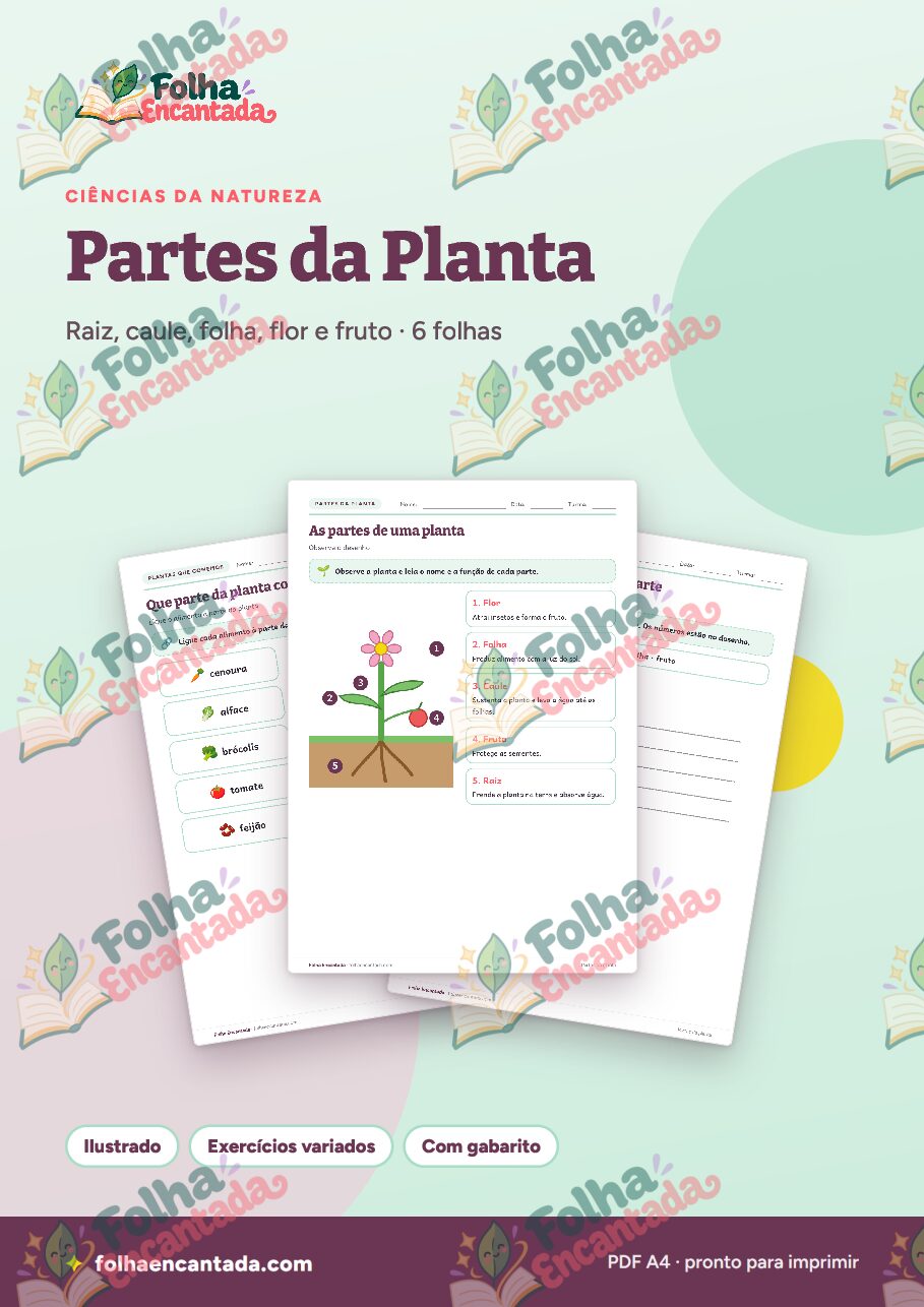 Prévia da página 1 de Partes da Planta em Atividades de Ciências
