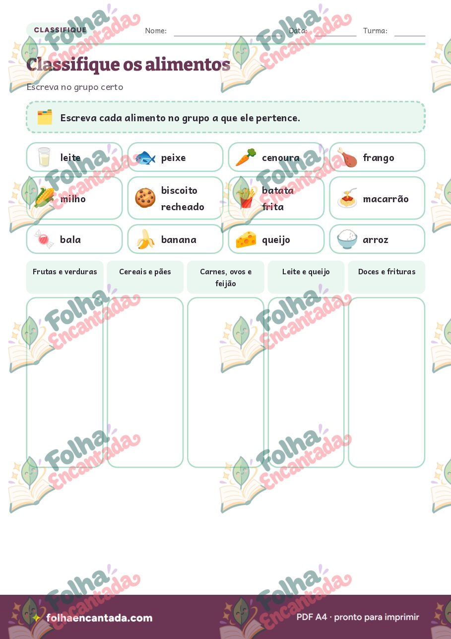 Prévia da página 3 de Alimentação Saudável em Atividades