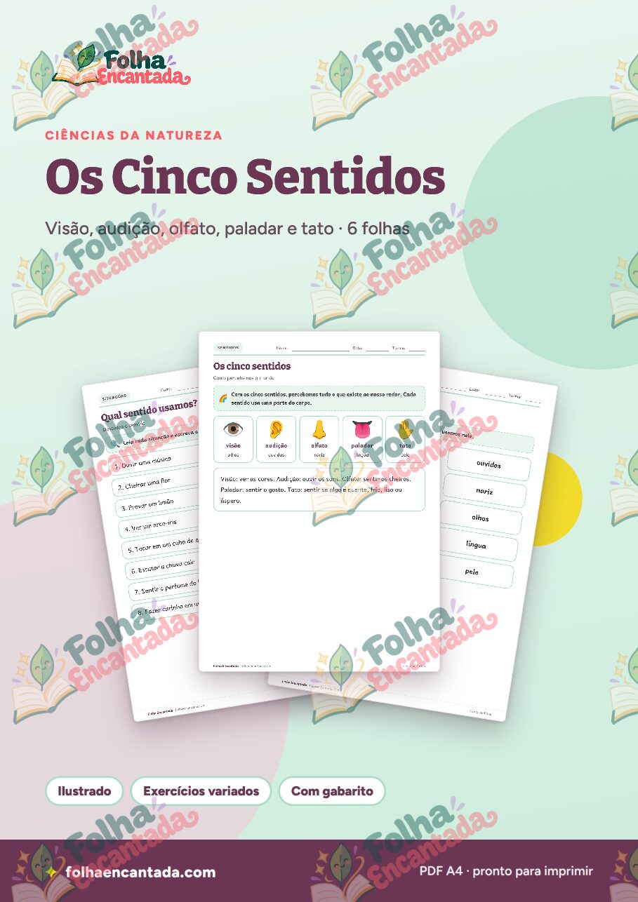 Prévia da página 1 de Os Cinco Sentidos em Atividades de Ciências