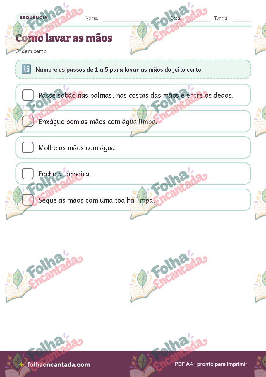 Prévia da página 3 de Higiene e Saúde em Atividades