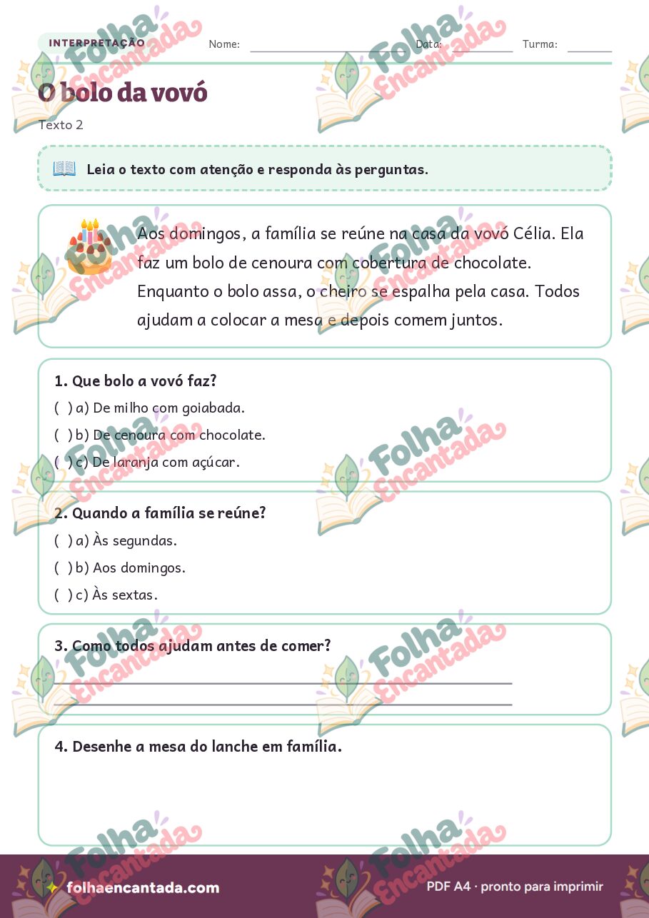 Prévia da página 3 de Interpretação de Texto: Família e Escola