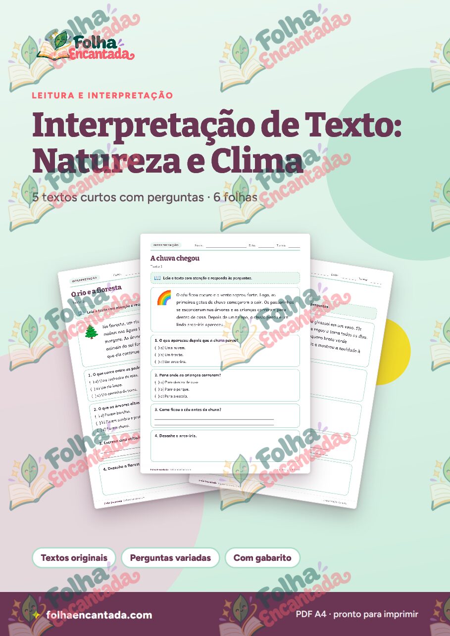 Prévia da página 1 de Interpretação de Texto: Natureza e Clima