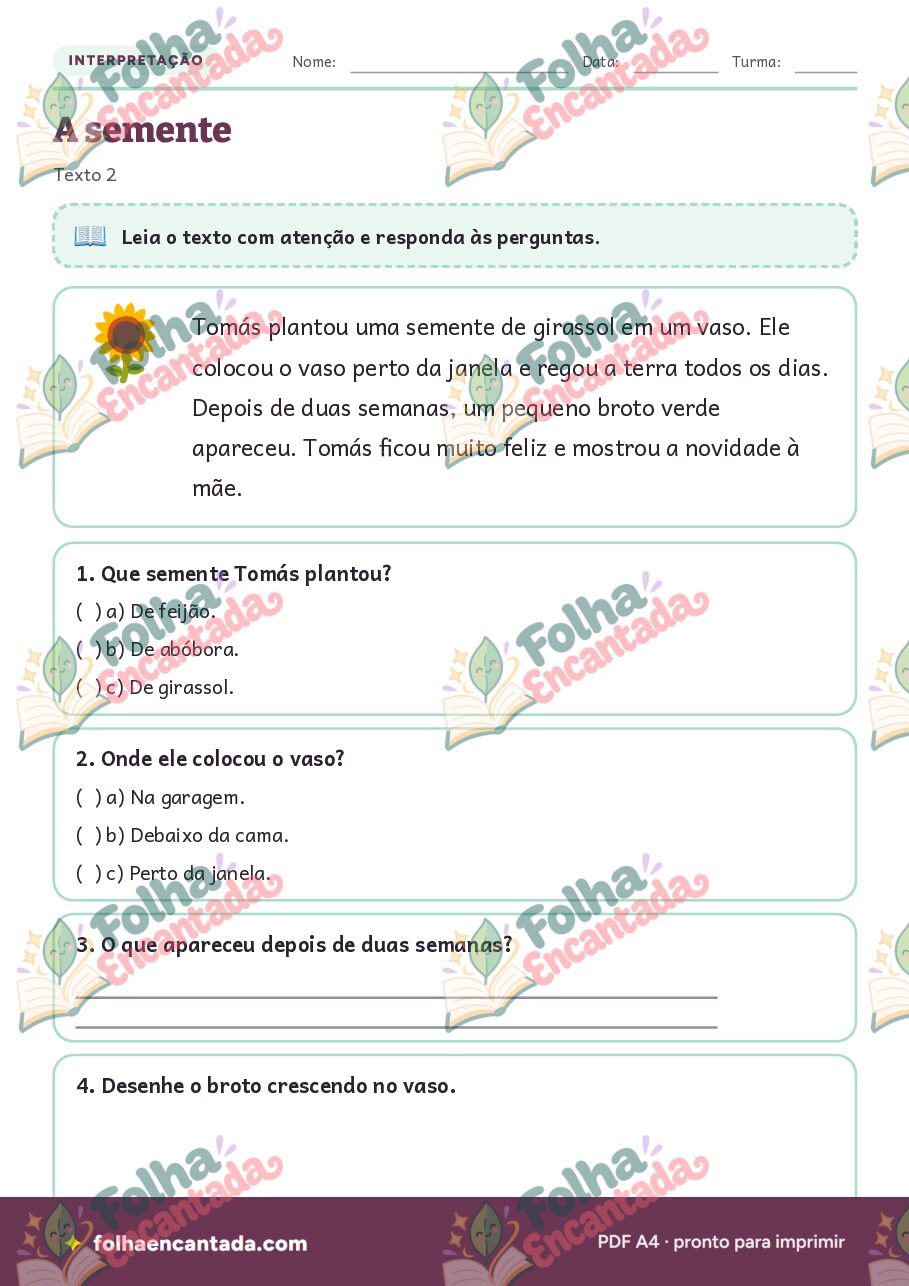 Prévia da página 3 de Interpretação de Texto: Natureza e Clima
