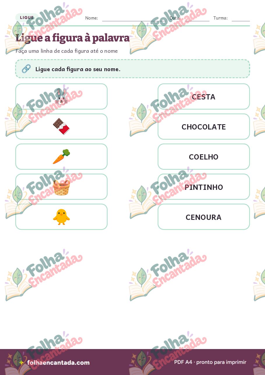 Prévia da página 3 de Páscoa: Atividades de Vocabulário e Caça-palavras