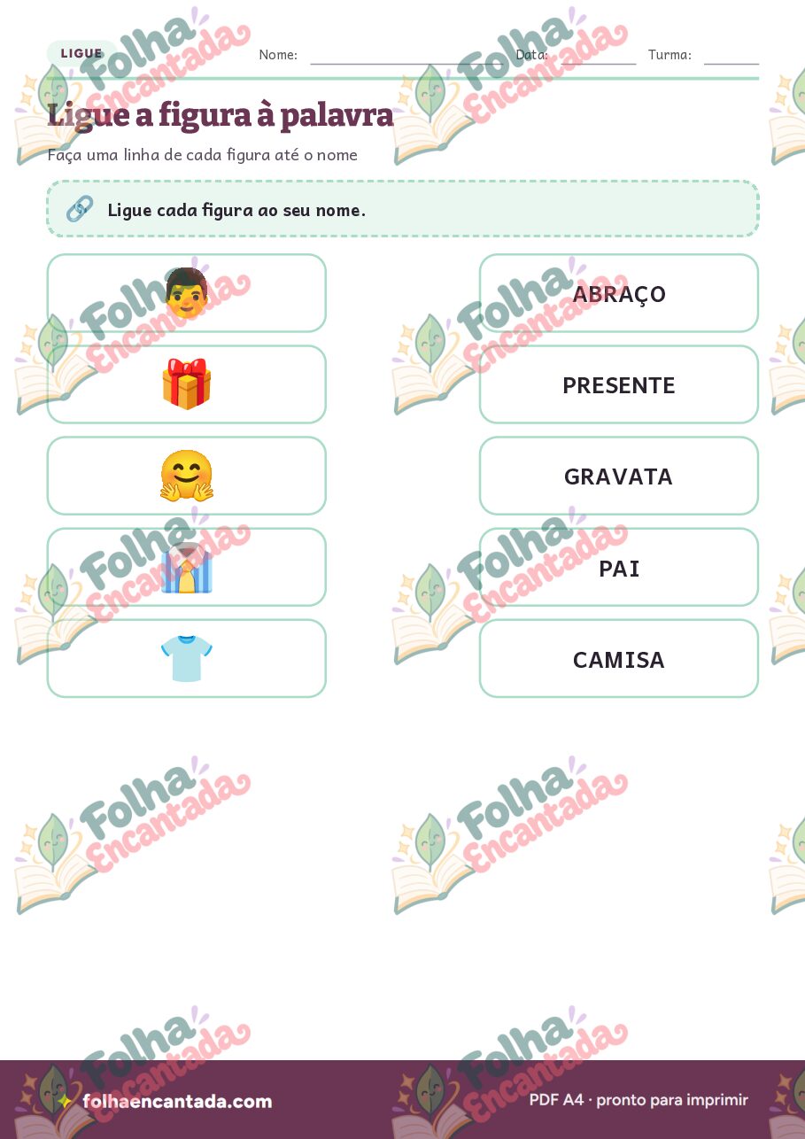 Prévia da página 3 de Dia dos Pais: Atividades e Cartão