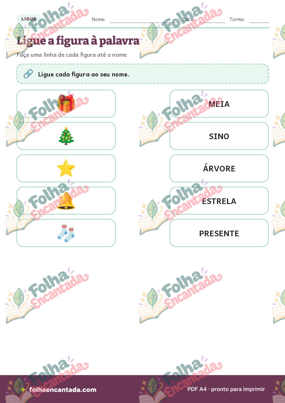 Prévia da página 3 de Natal: Atividades de Vocabulário e Cartão