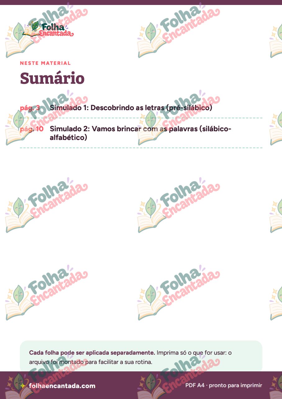 Prévia da página 2 de Combo Simulados Adaptados TEA e TDAH: Simulado 1 e 2