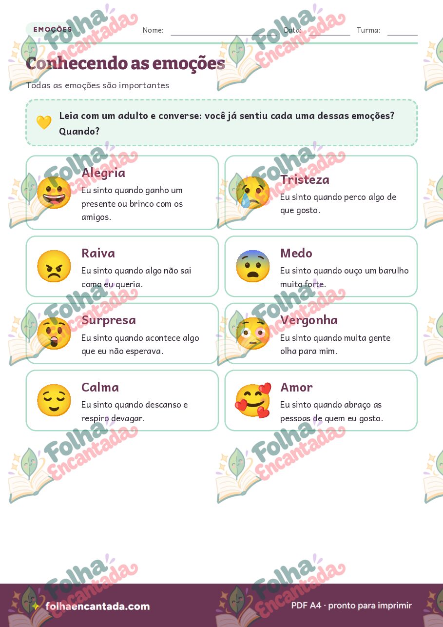 Prévia da página 2 de Emoções: Cartões e Jogo da Memória