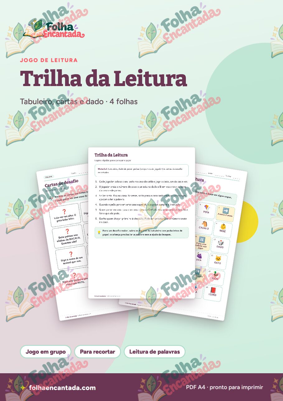 Prévia da página 1 de Trilha da Leitura: Jogo de Tabuleiro