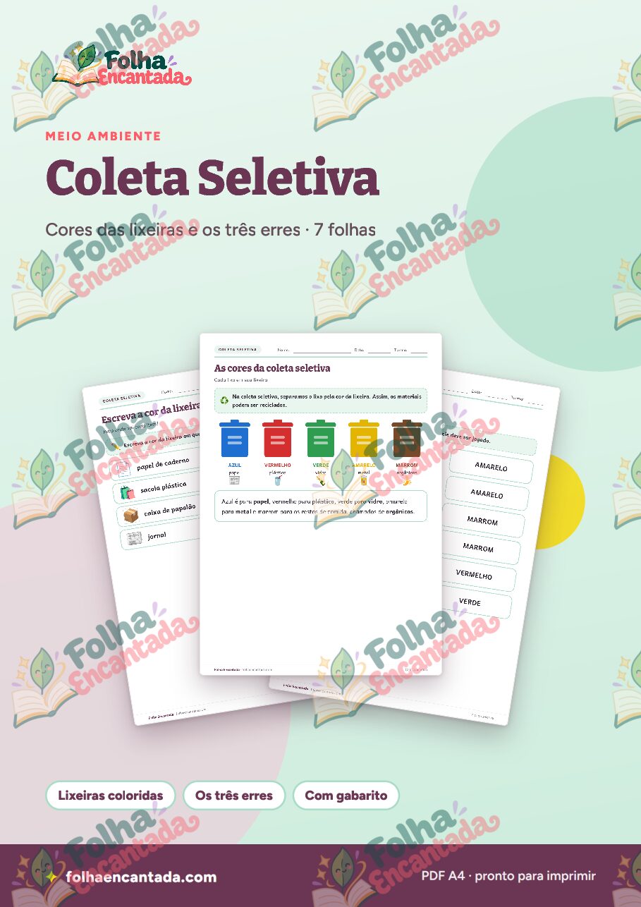 Prévia da página 1 de Coleta Seletiva: Reciclagem em Atividades