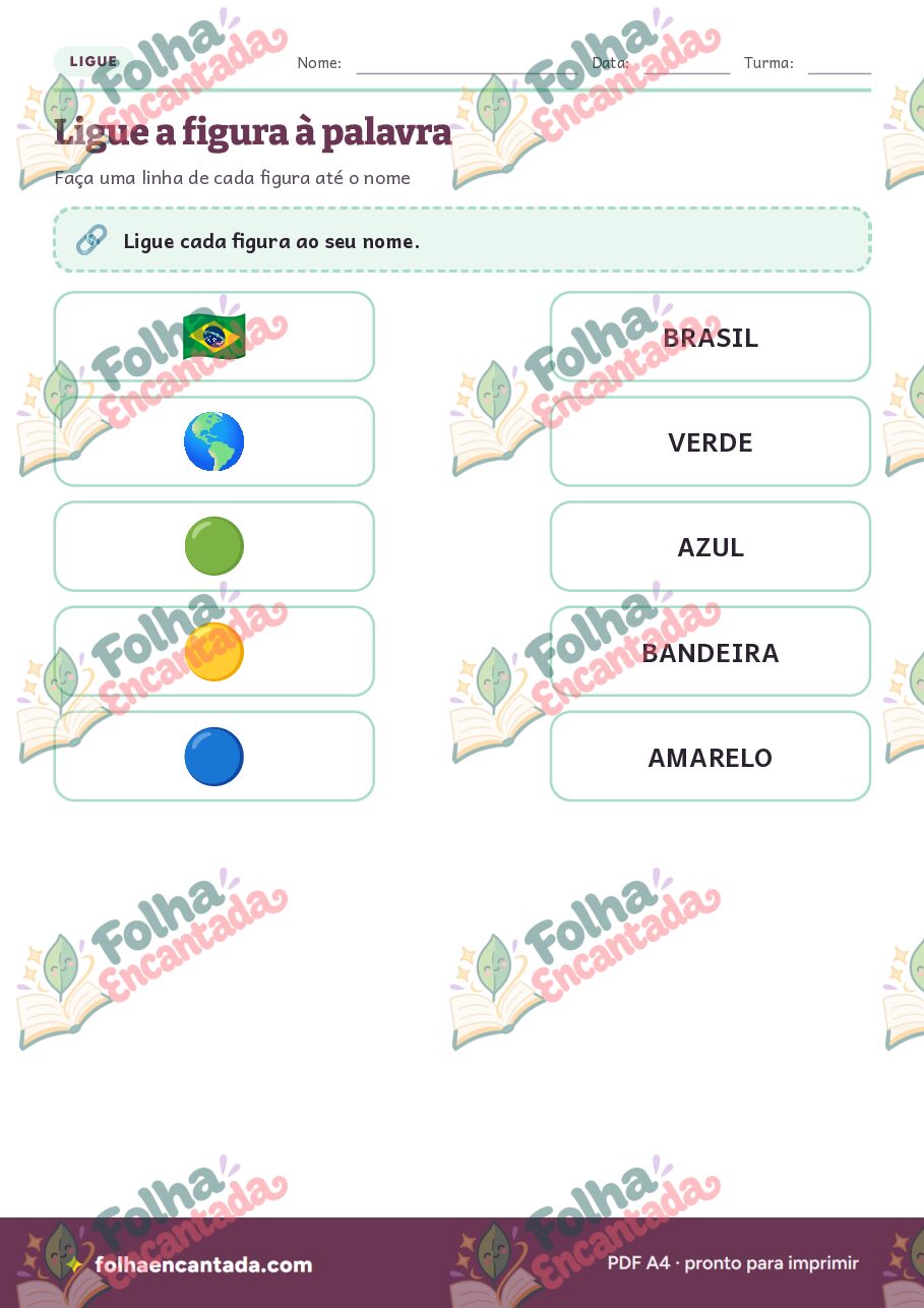 Prévia da página 3 de 7 de Setembro: Atividades e Bandeira do Brasil