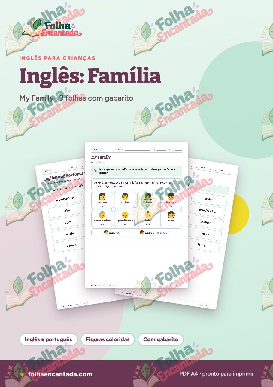 Prévia da página 1 de Inglês para Crianças: Família