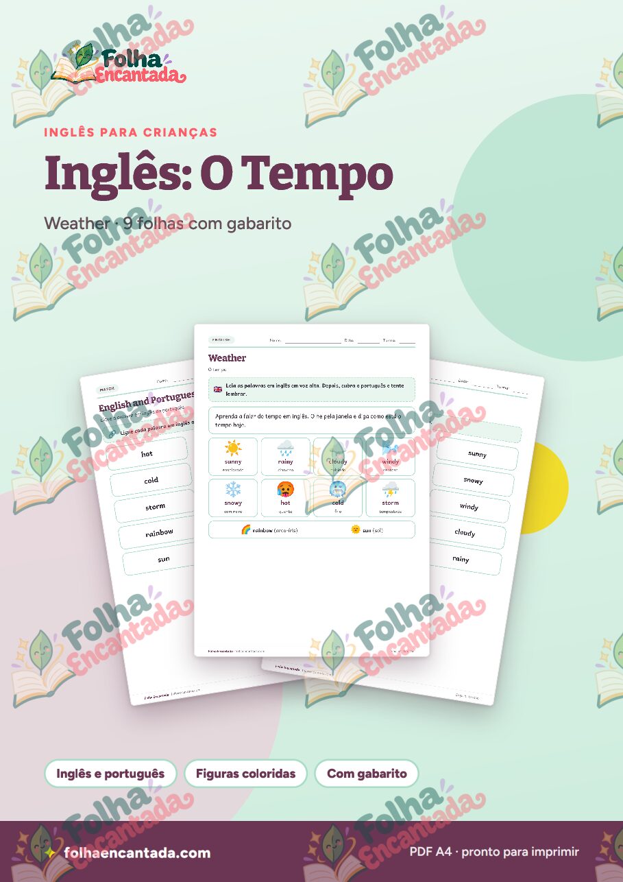 Prévia da página 1 de Inglês para Crianças: O Tempo