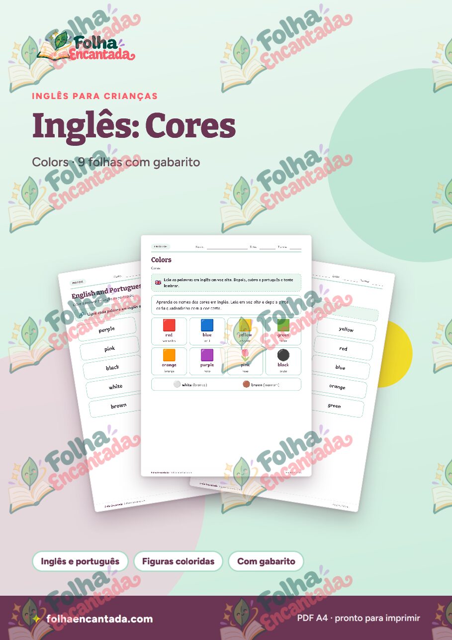 Prévia da página 1 de Inglês para Crianças: Cores