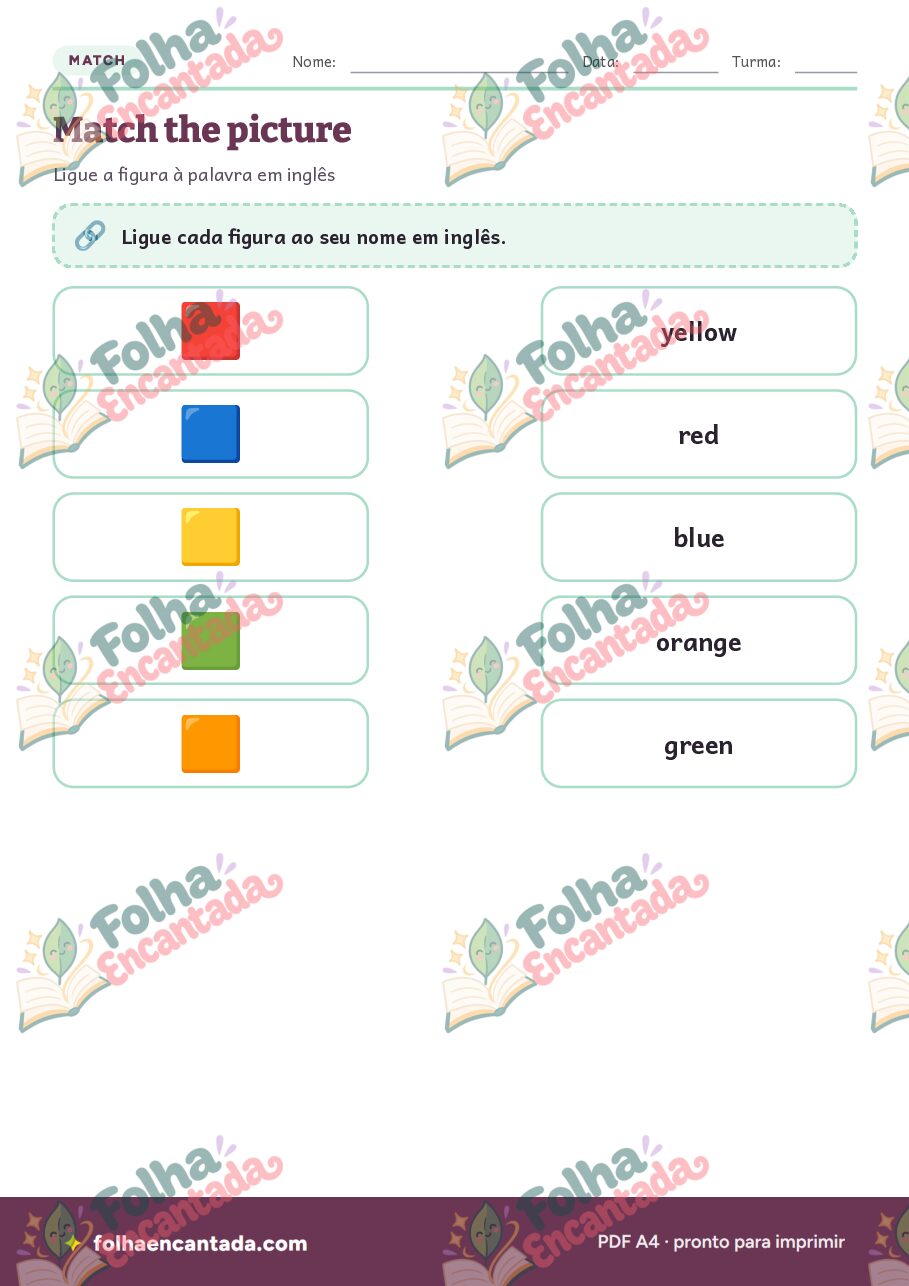 Prévia da página 3 de Inglês para Crianças: Cores