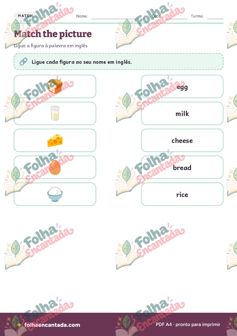 Prévia da página 3 de Inglês para Crianças: Comidas e Bebidas