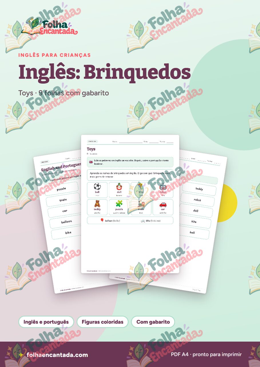 Prévia da página 1 de Inglês para Crianças: Brinquedos