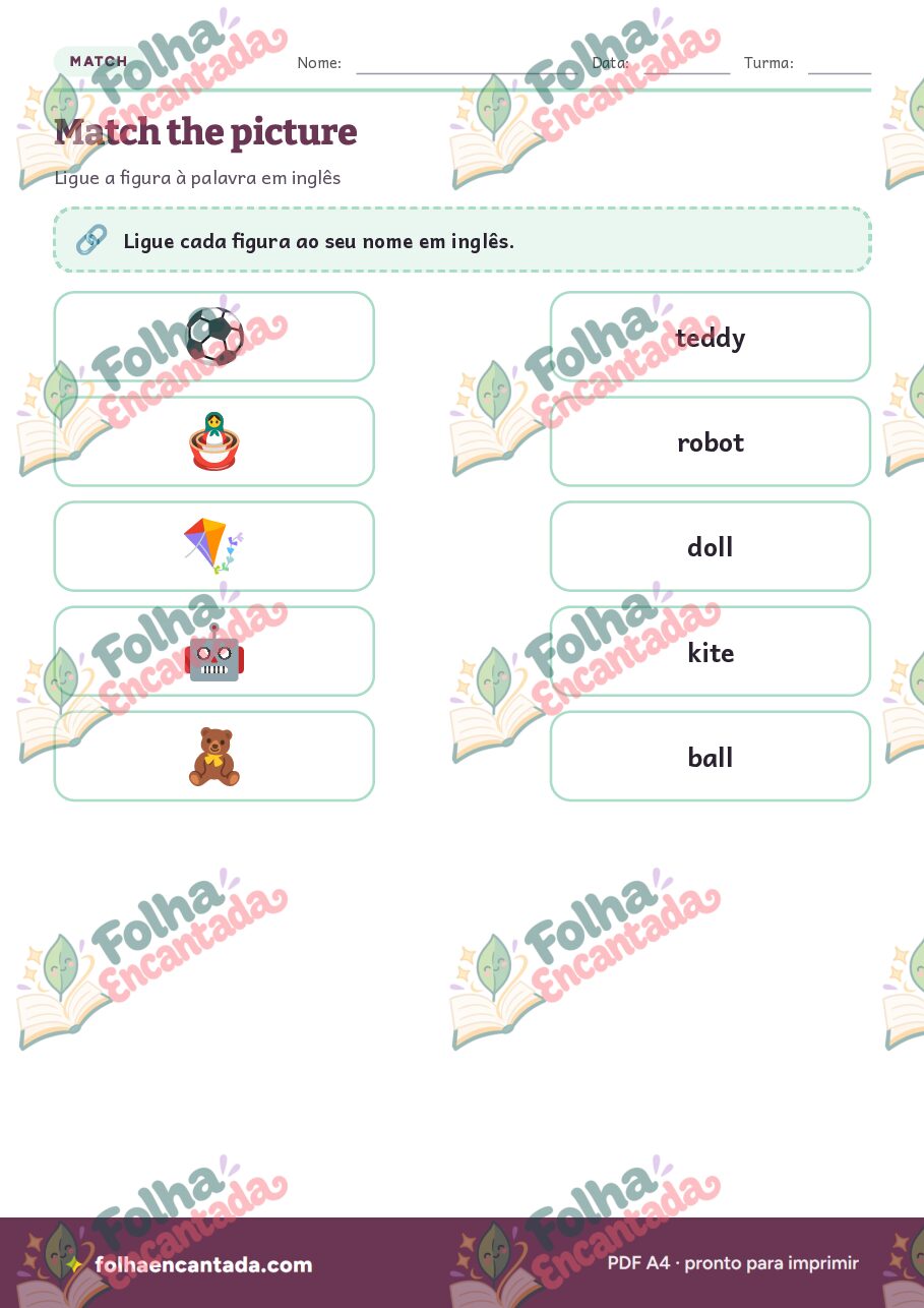 Prévia da página 3 de Inglês para Crianças: Brinquedos