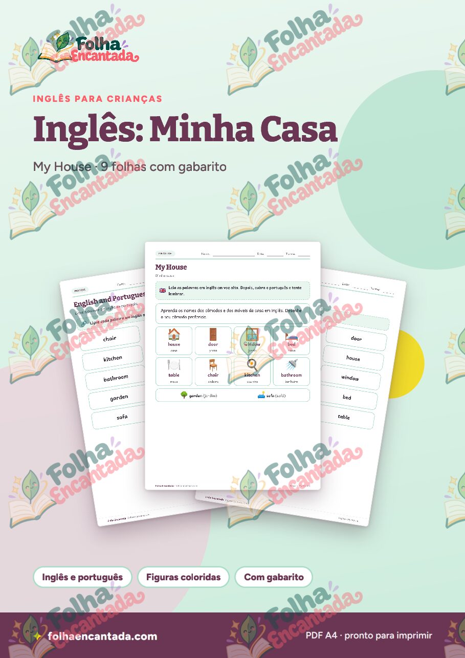 Prévia da página 1 de Inglês para Crianças: Minha Casa