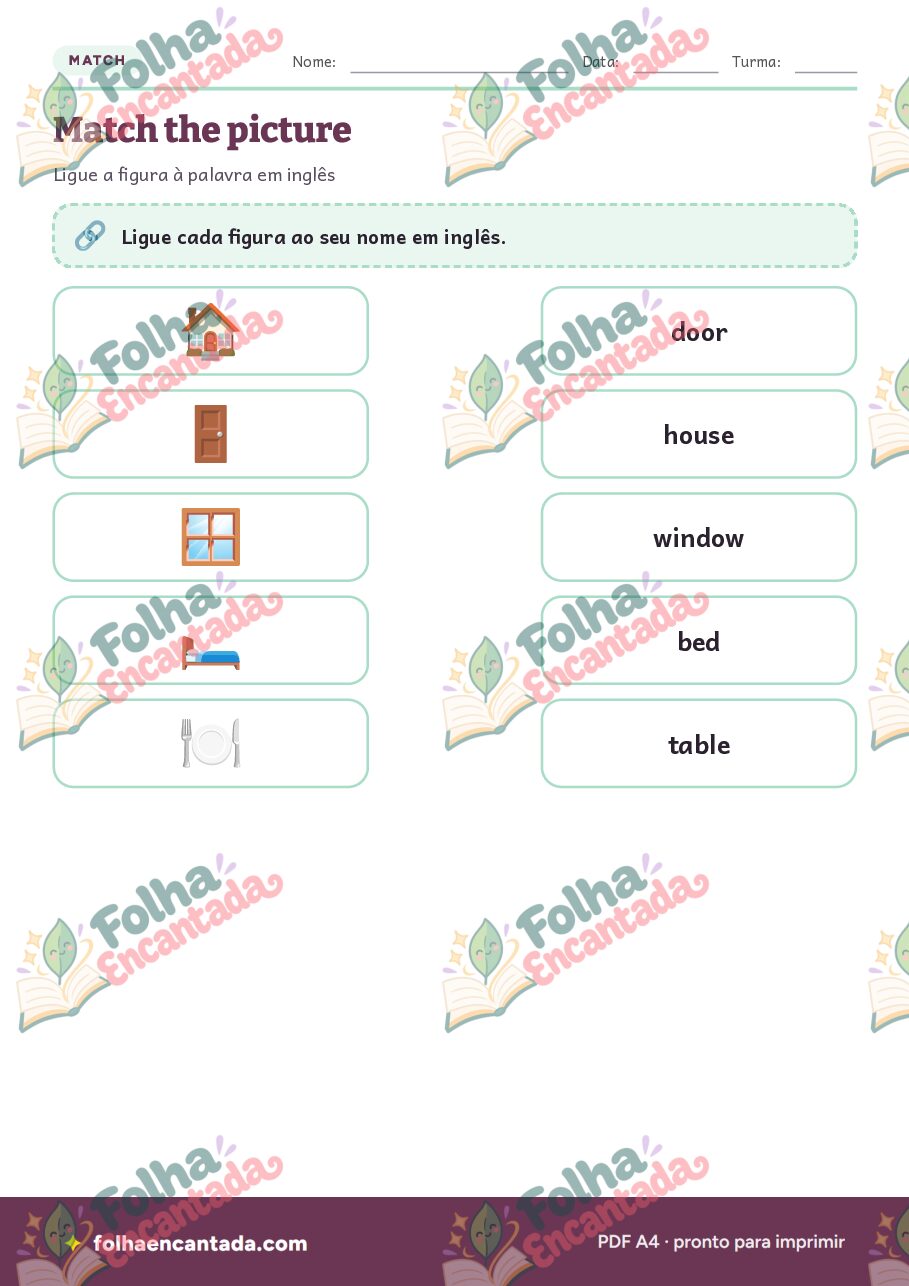 Prévia da página 3 de Inglês para Crianças: Minha Casa