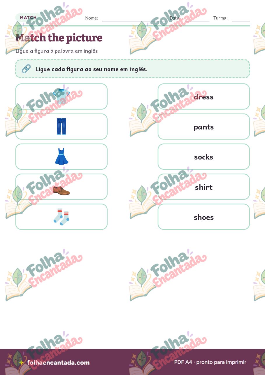 Prévia da página 3 de Inglês para Crianças: Roupas