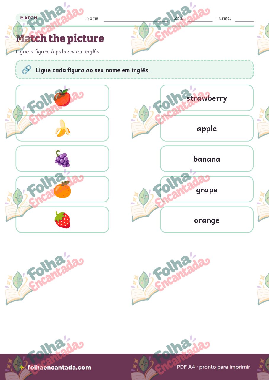 Prévia da página 3 de Inglês para Crianças: Frutas