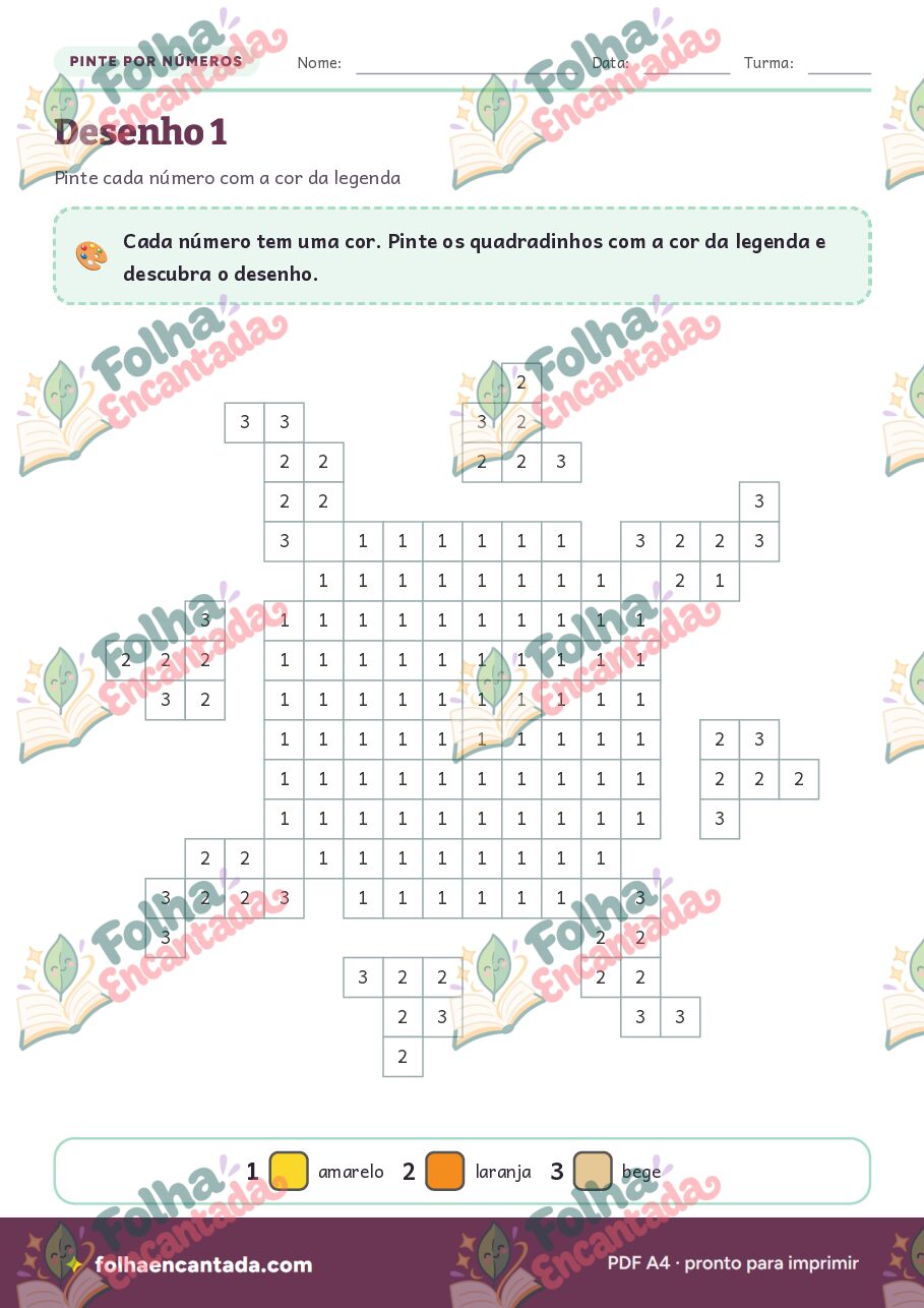 Prévia da página 2 de Pinte por Números: Natureza