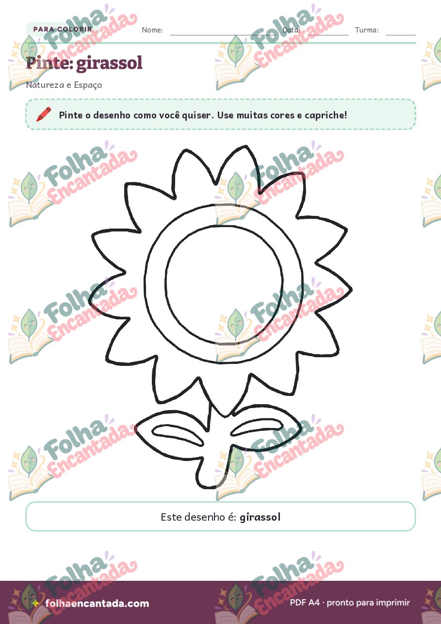 Prévia da página 3 de Desenhos para Colorir: Natureza e Espaço