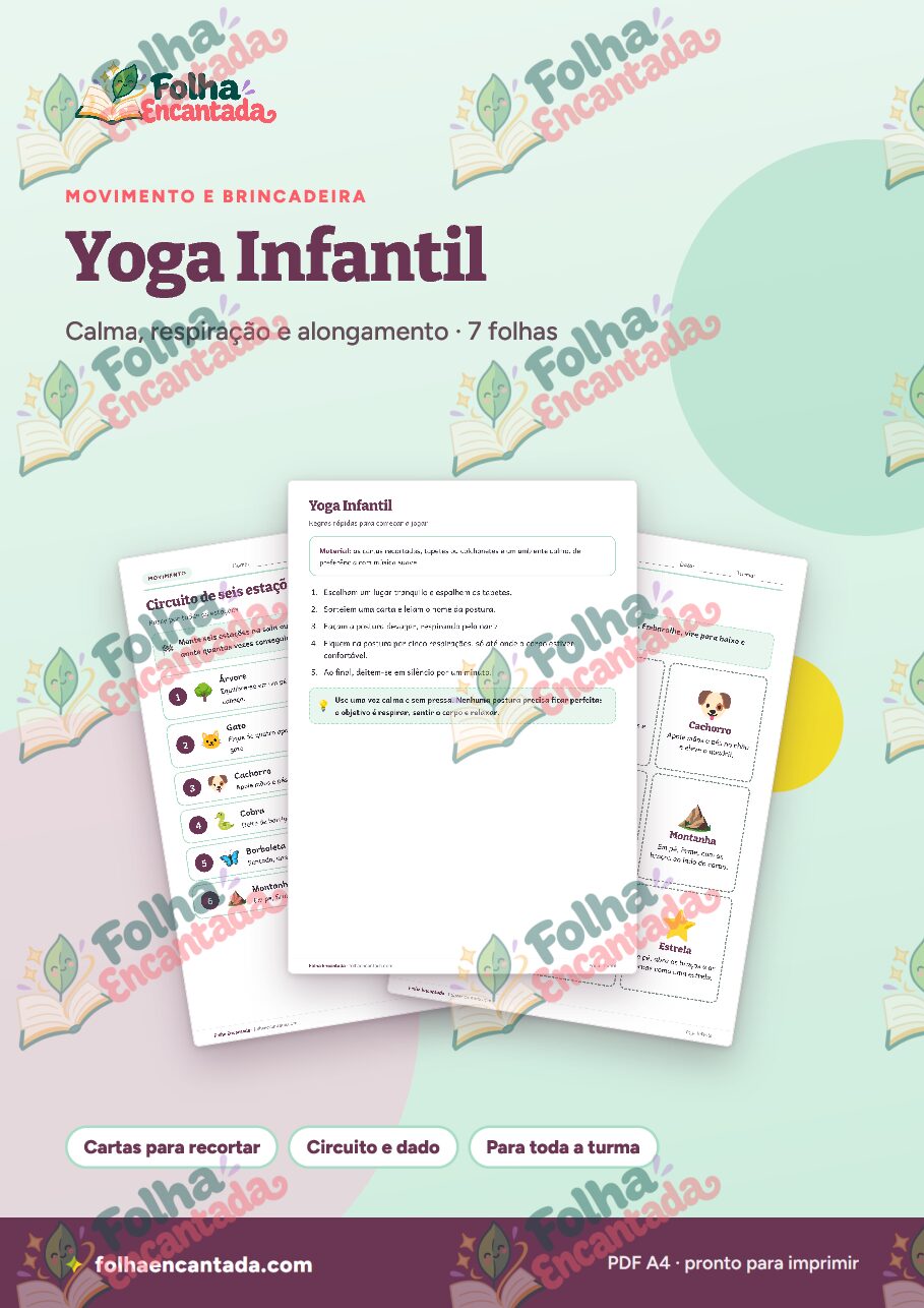 Prévia da página 1 de Yoga Infantil: Posturas com Nomes de Bichos