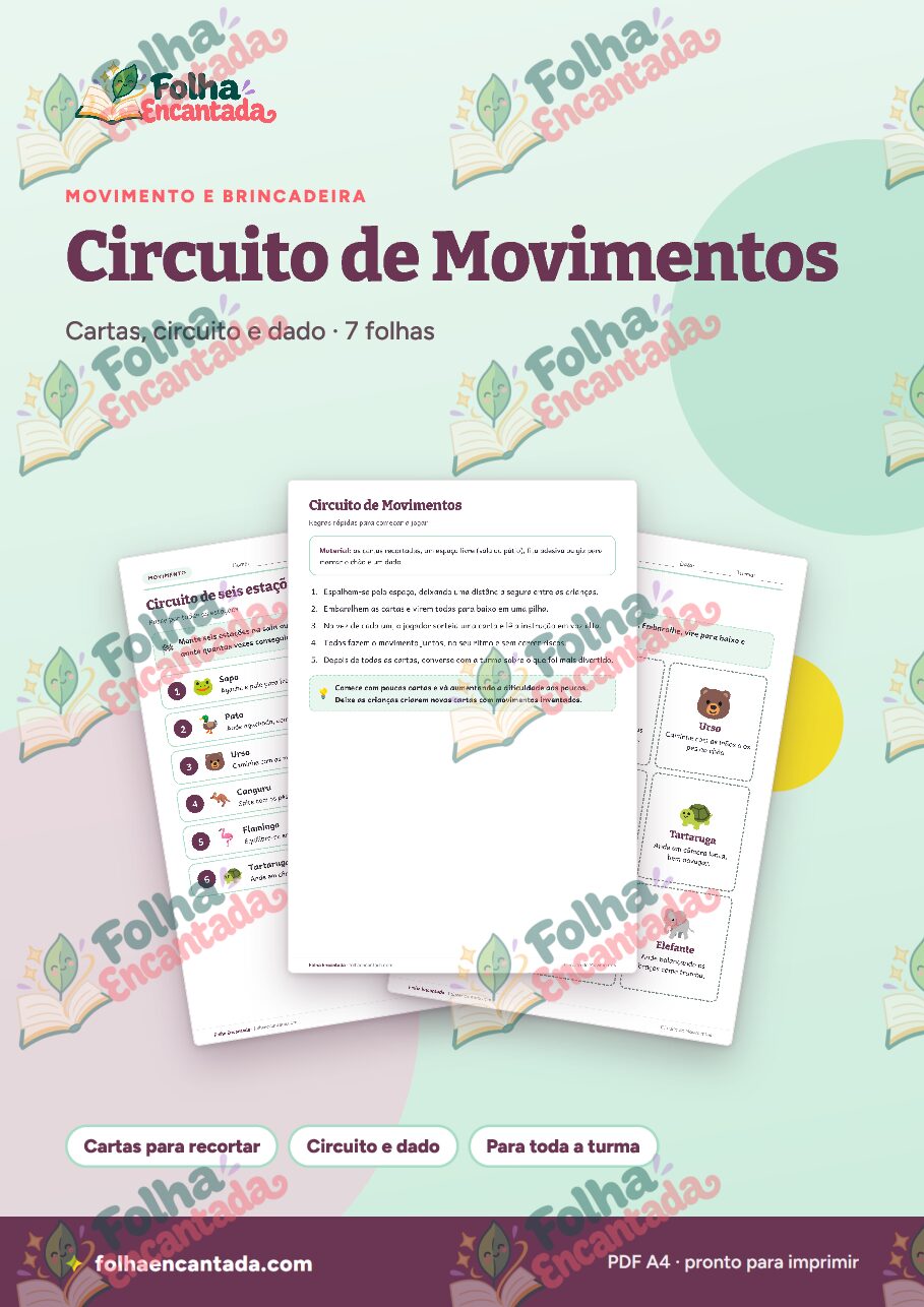 Prévia da página 1 de Circuito de Movimentos: Cartas de Desafio