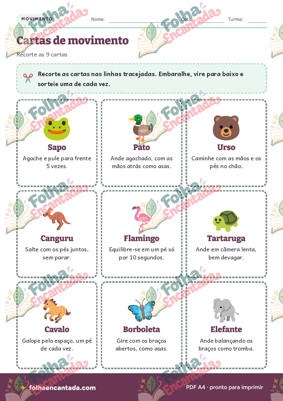 Prévia da página 3 de Circuito de Movimentos: Cartas de Desafio