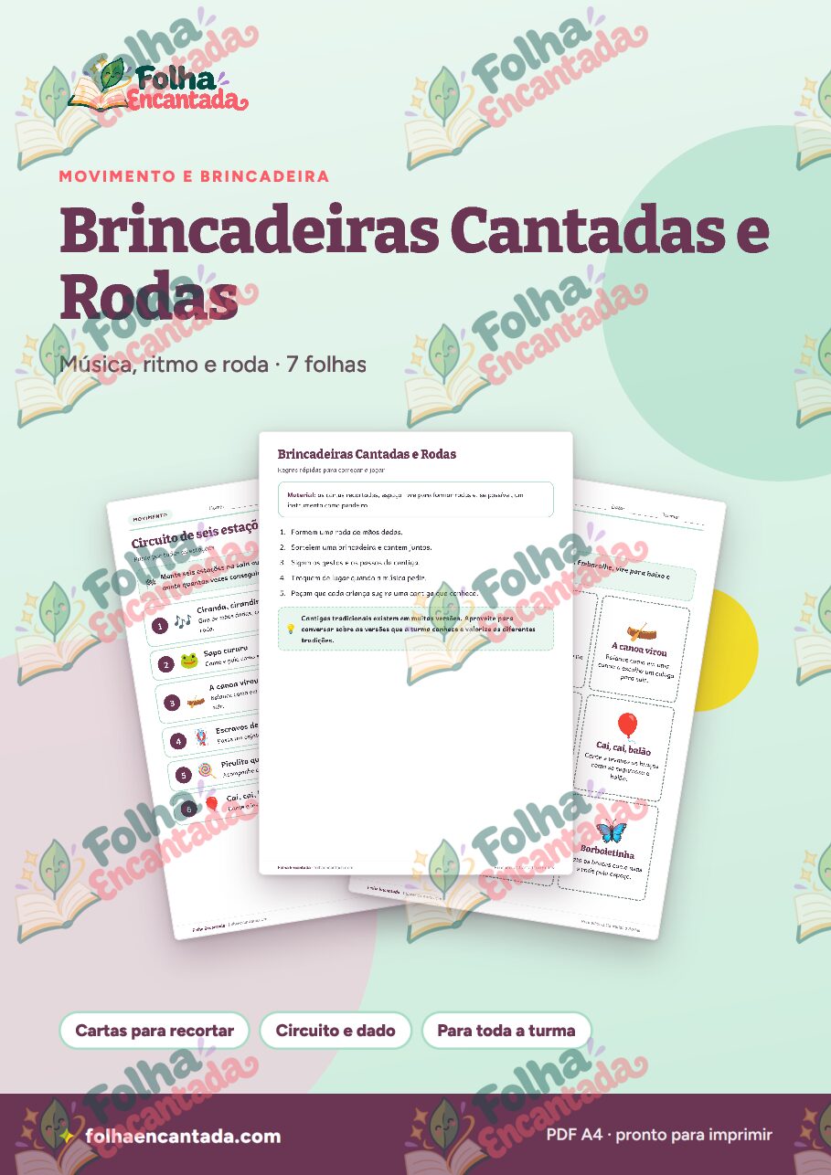 Prévia da página 1 de Brincadeiras Cantadas e Rodas