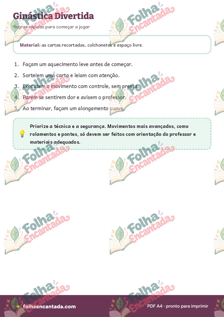 Prévia da página 2 de Ginástica Divertida: Saltos e Equilíbrio
