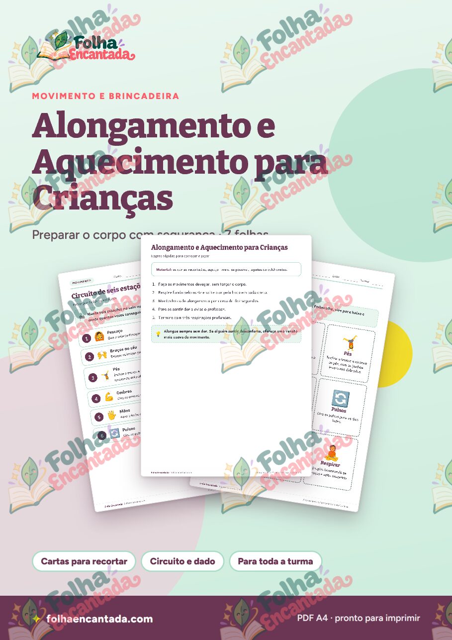 Prévia da página 1 de Alongamento e Aquecimento para Crianças