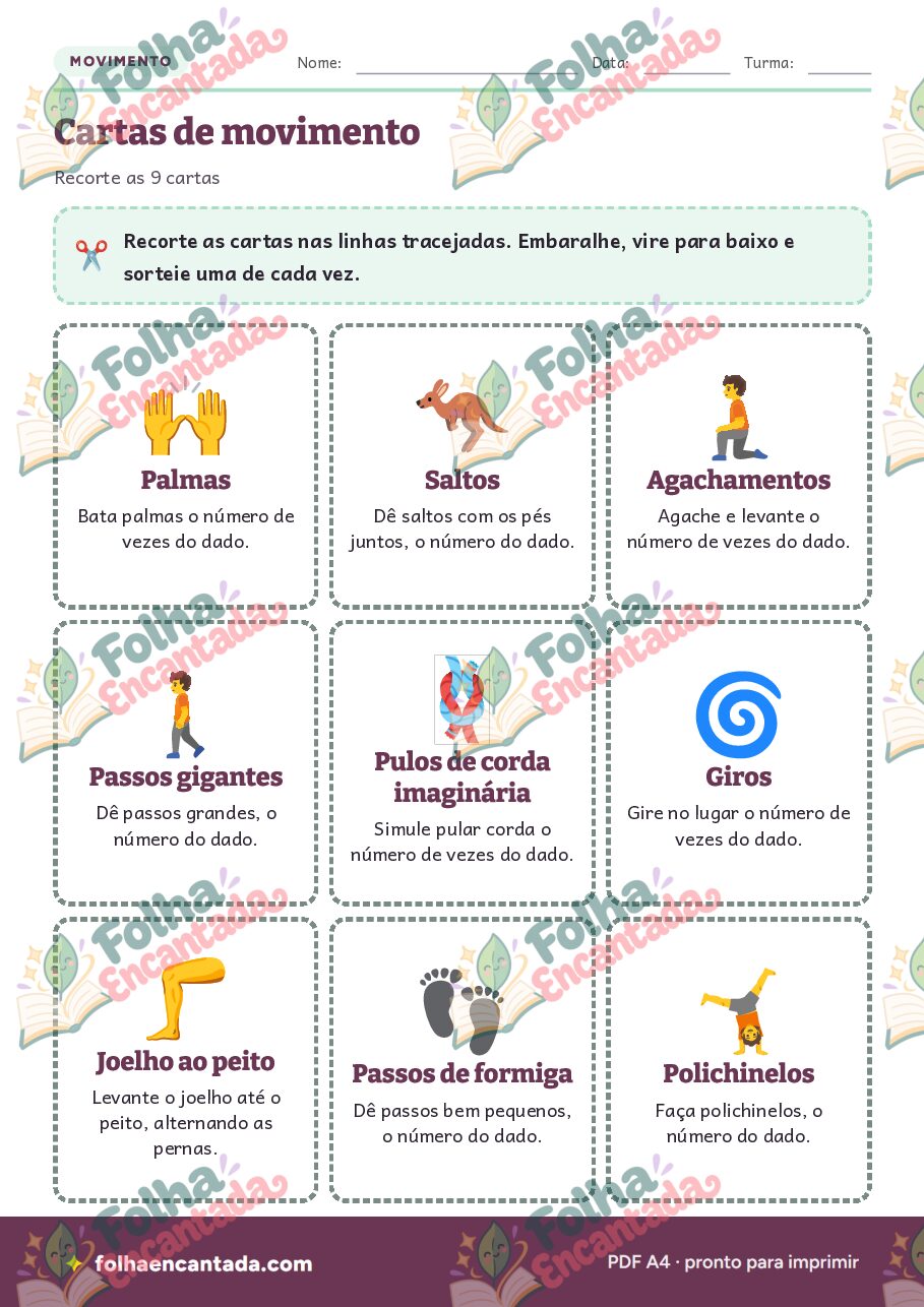 Prévia da página 3 de Dado das Ações: Movimentos e Contagem