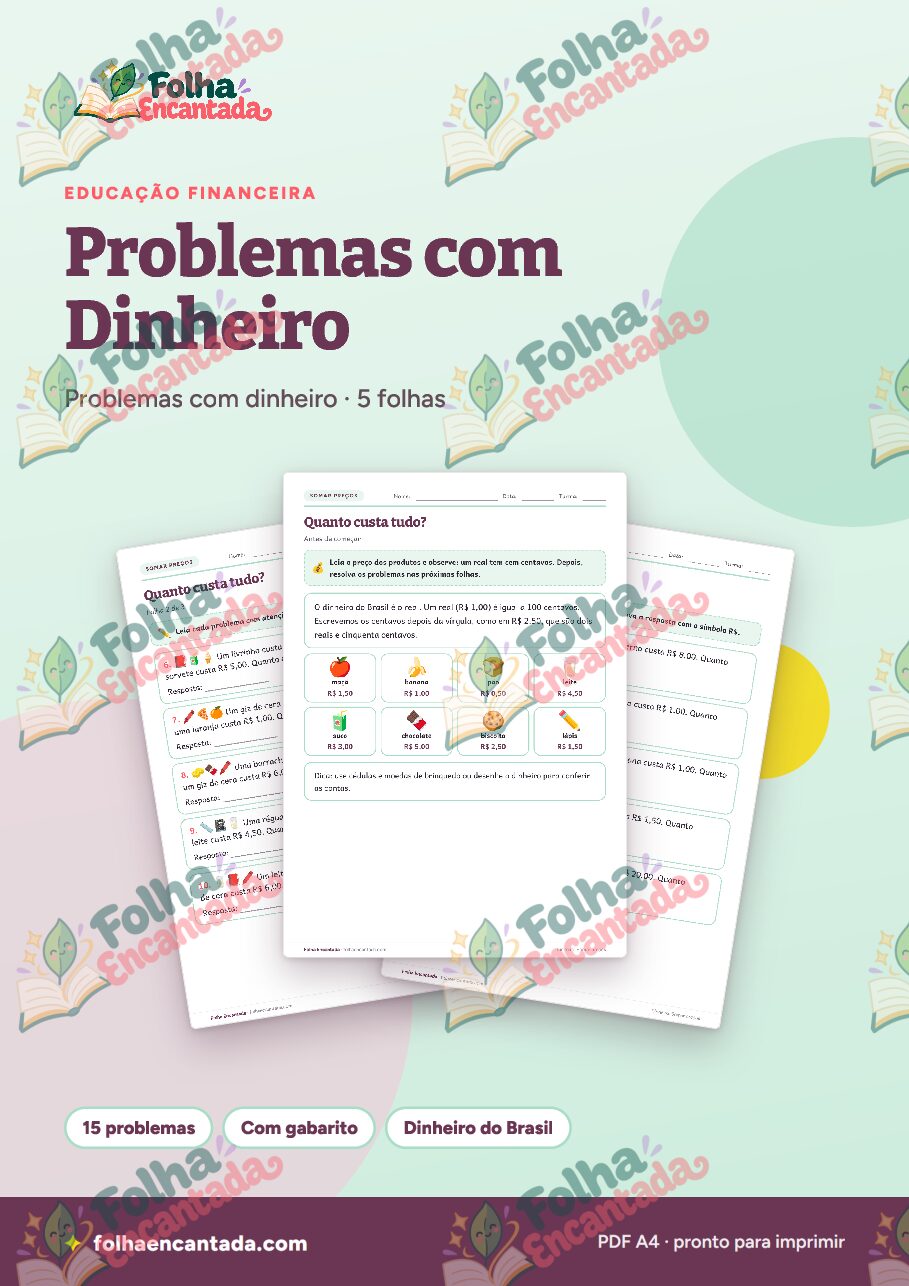 Prévia da página 1 de Problemas com Dinheiro: Somar Preços