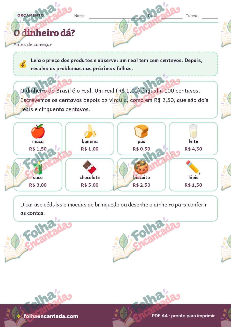 Prévia da página 2 de Orçamento: O Dinheiro Dá?