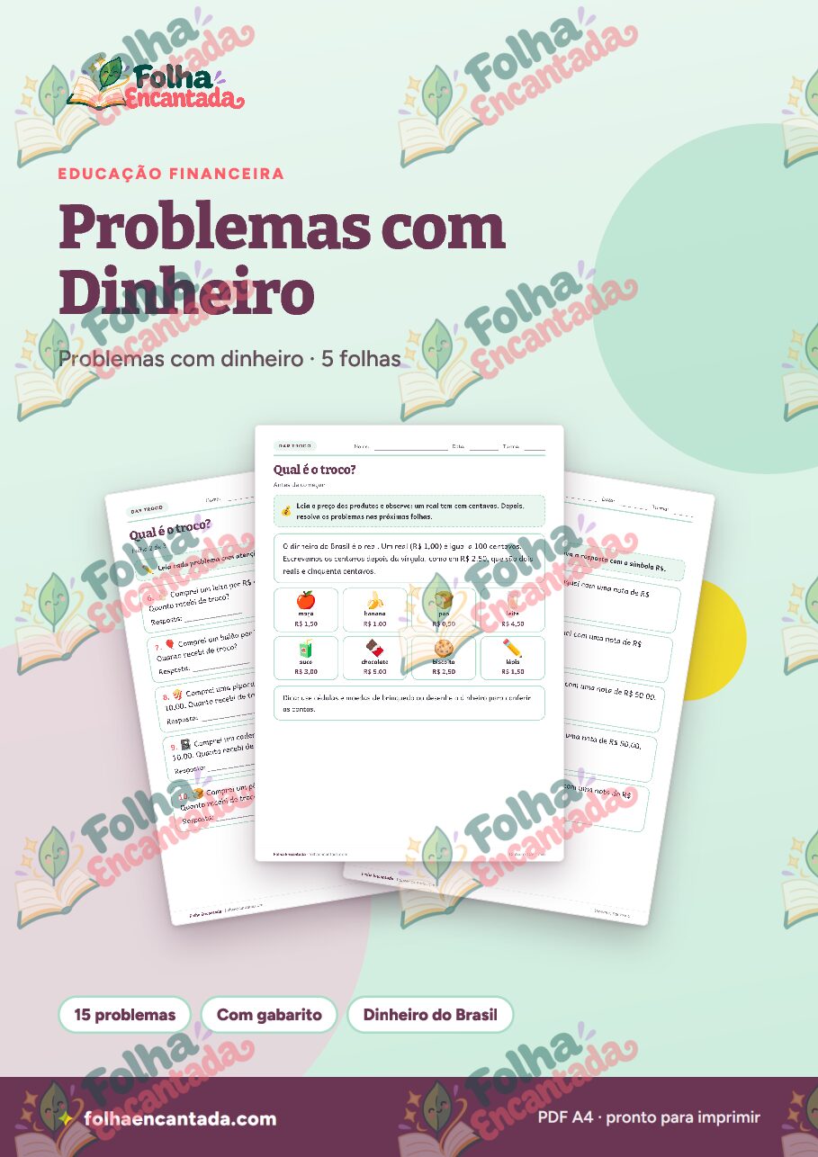 Prévia da página 1 de Problemas com Dinheiro: Dar e Receber Troco