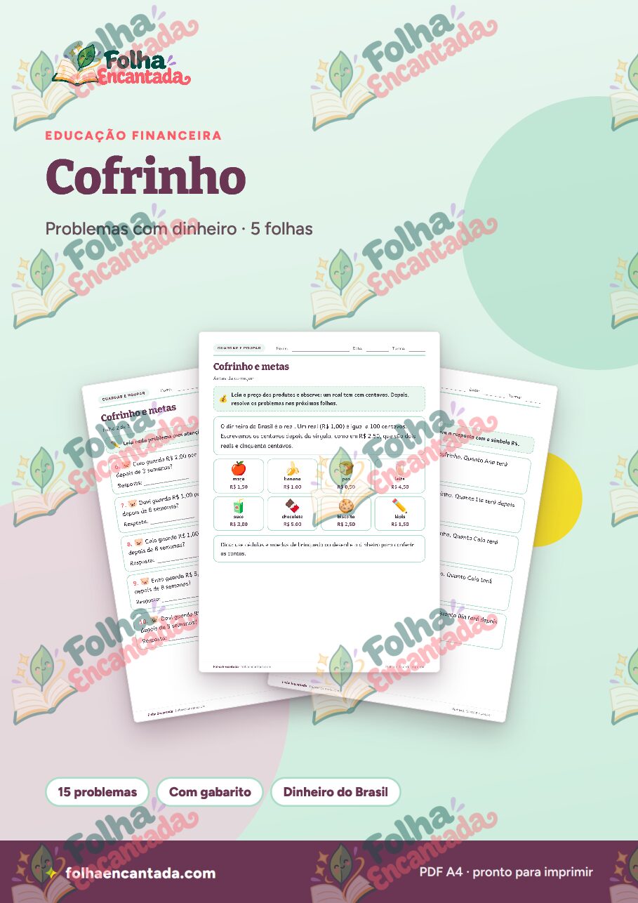 Prévia da página 1 de Cofrinho: Guardar e Poupar Dinheiro