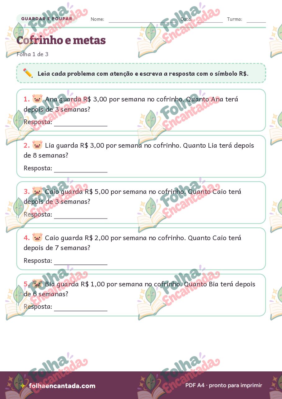 Prévia da página 3 de Cofrinho: Guardar e Poupar Dinheiro
