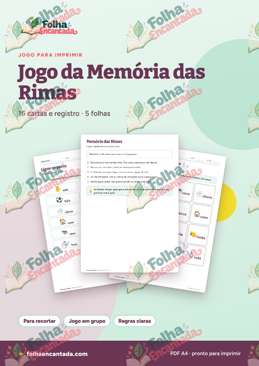 Prévia da página 1 de Jogo da Memória das Rimas
