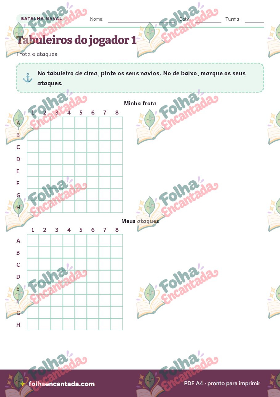 Prévia da página 3 de Batalha Naval das Coordenadas