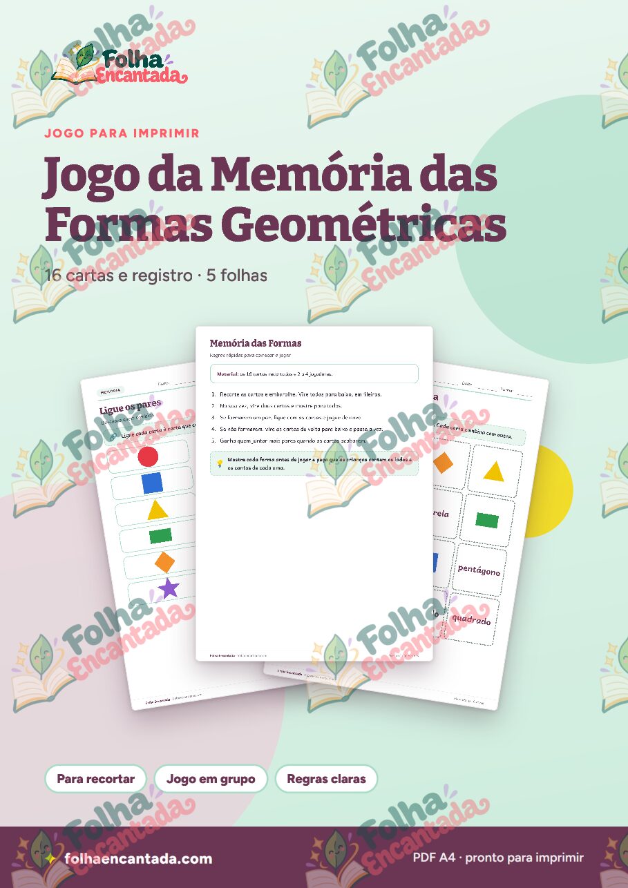 Prévia da página 1 de Jogo da Memória das Formas Geométricas