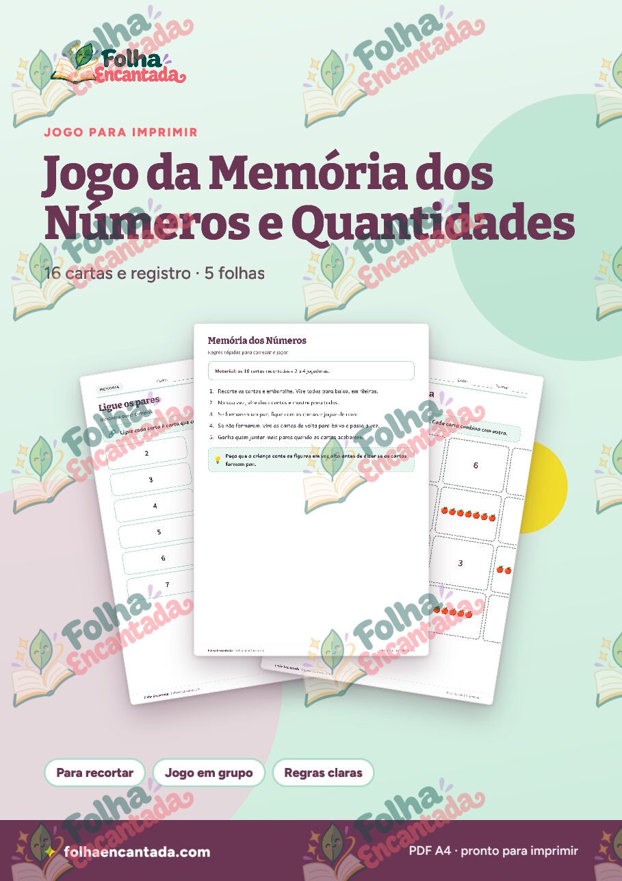 Prévia da página 1 de Jogo da Memória dos Números e Quantidades