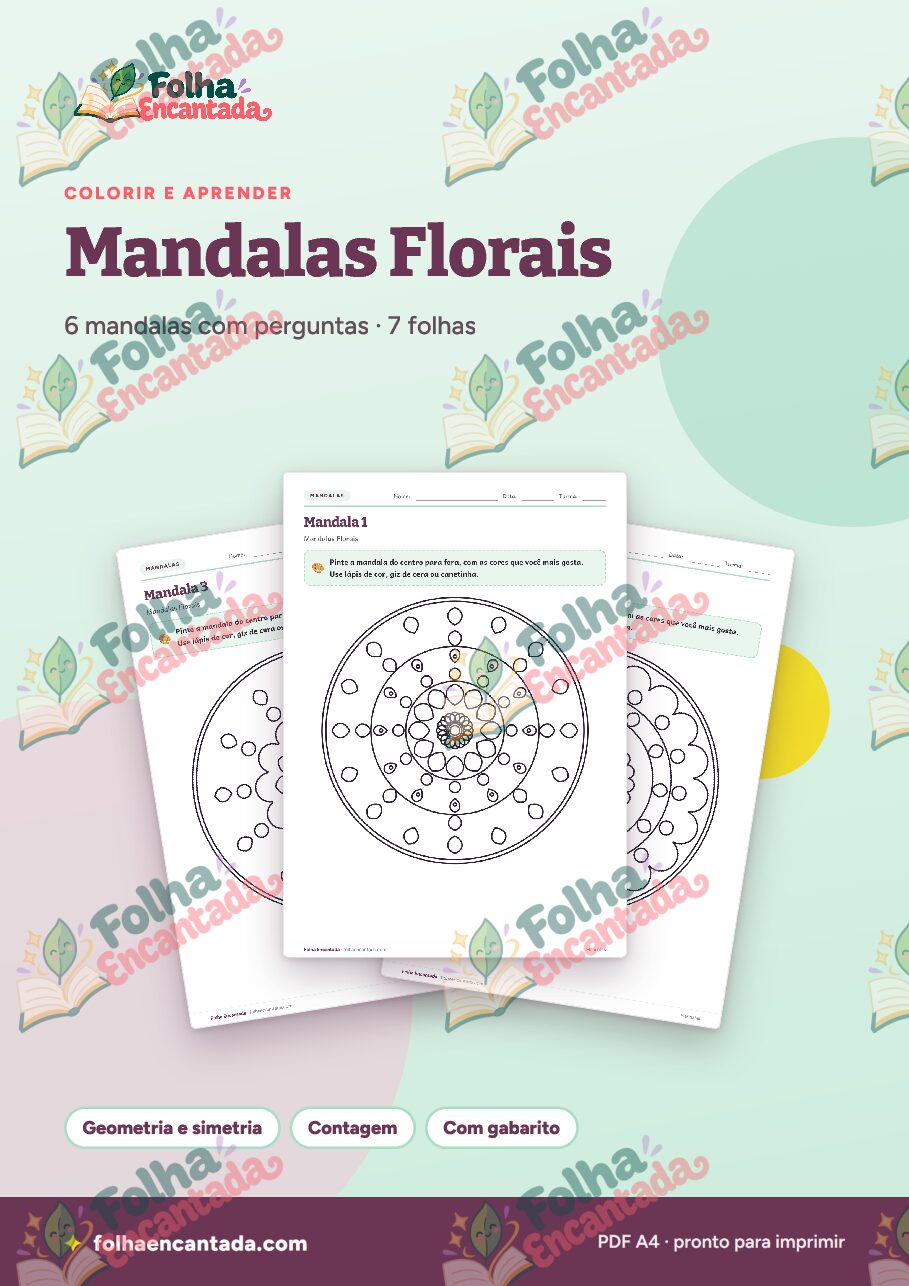 Prévia da página 1 de Mandalas Florais para Colorir
