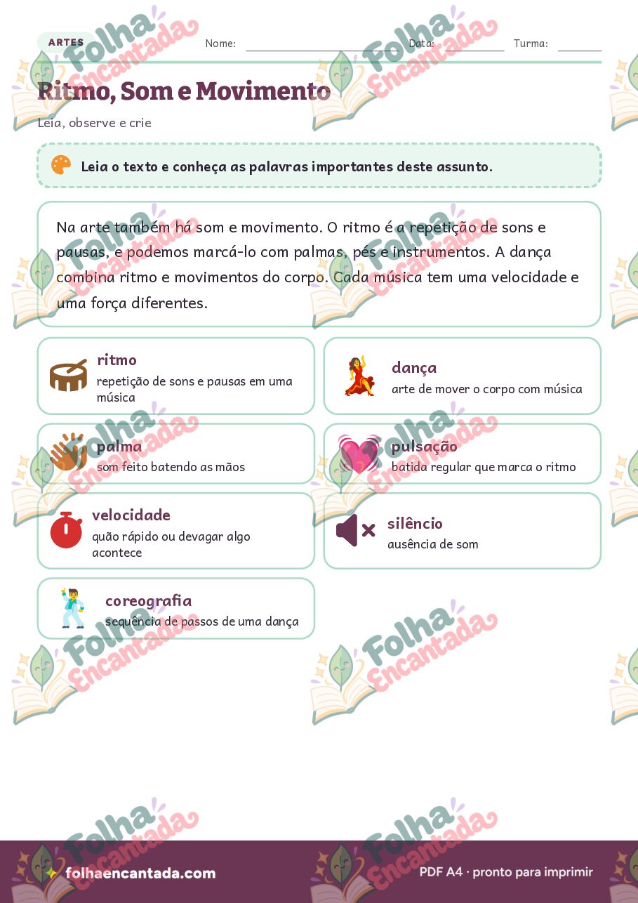 Prévia da página 2 de Ritmo, Som e Movimento