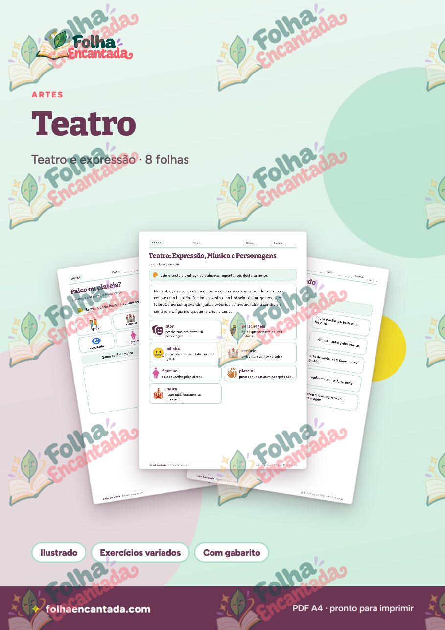 Prévia da página 1 de Teatro: Expressão, Mímica e Personagens