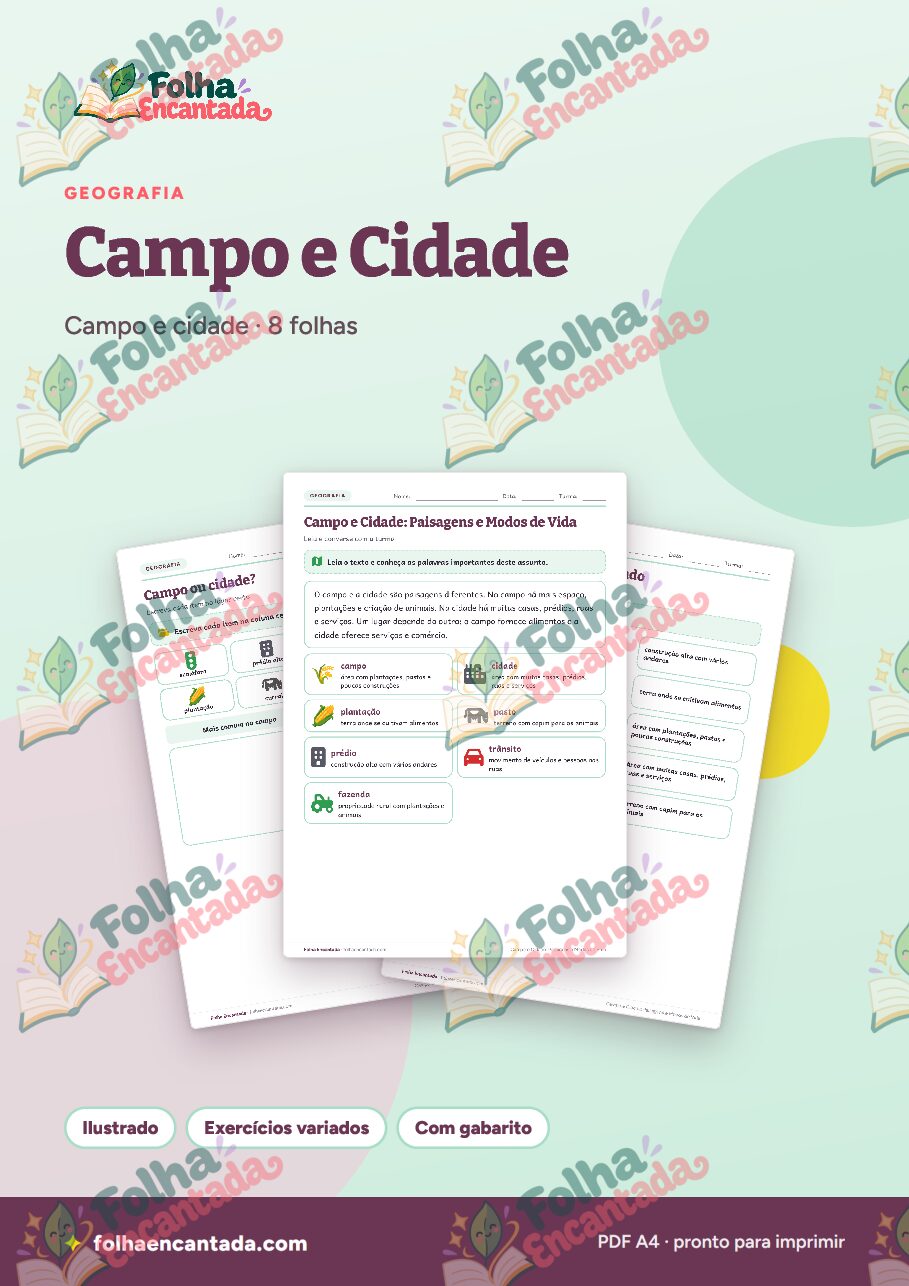 Prévia da página 1 de Campo e Cidade: Paisagens e Modos de Vida