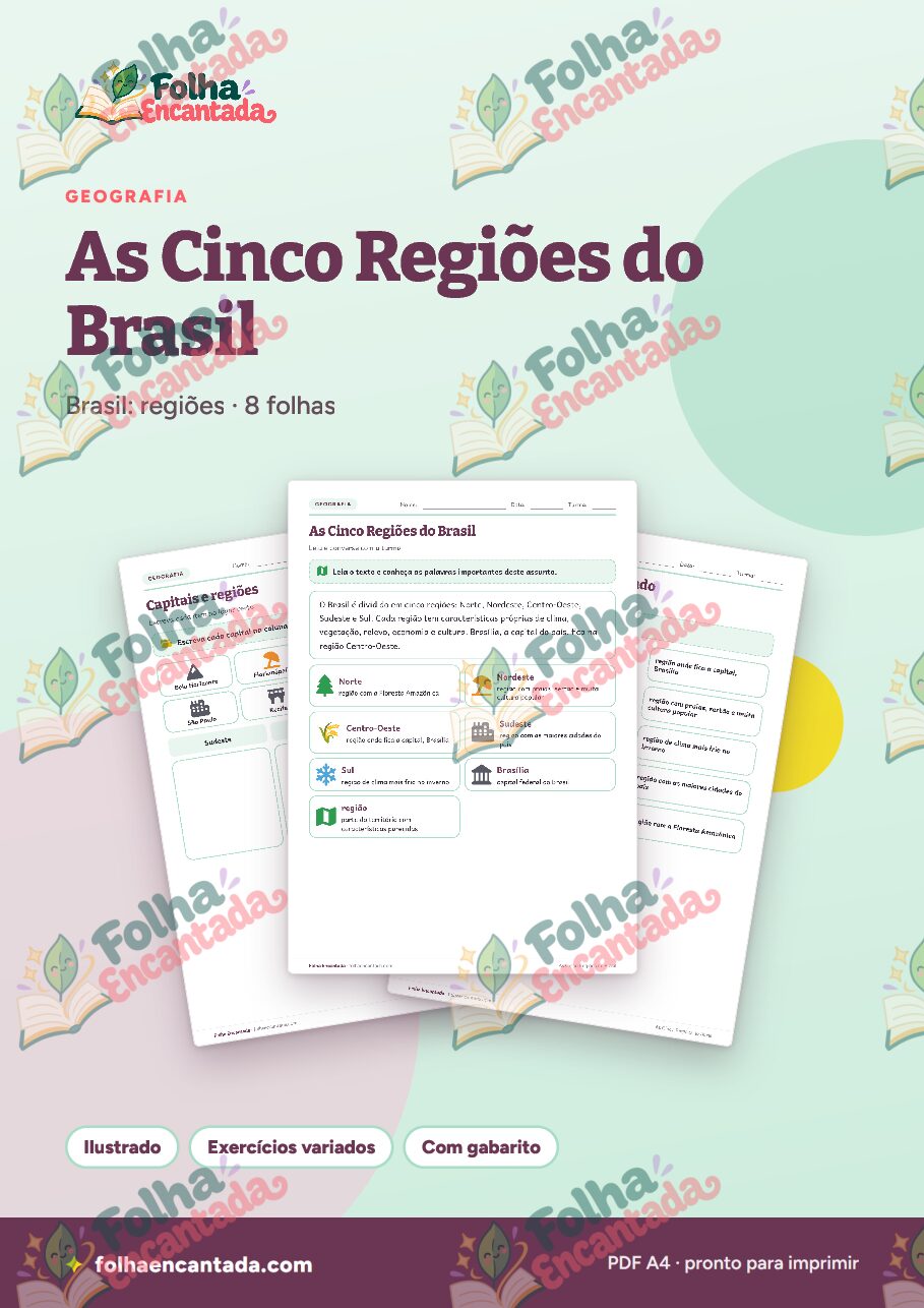 Prévia da página 1 de As Cinco Regiões do Brasil