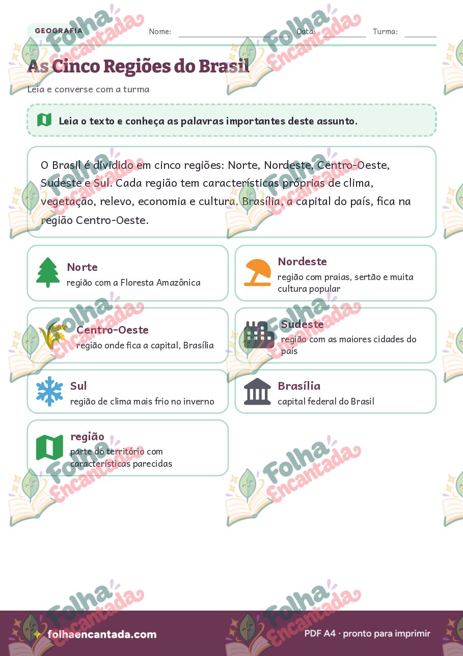 Prévia da página 2 de As Cinco Regiões do Brasil